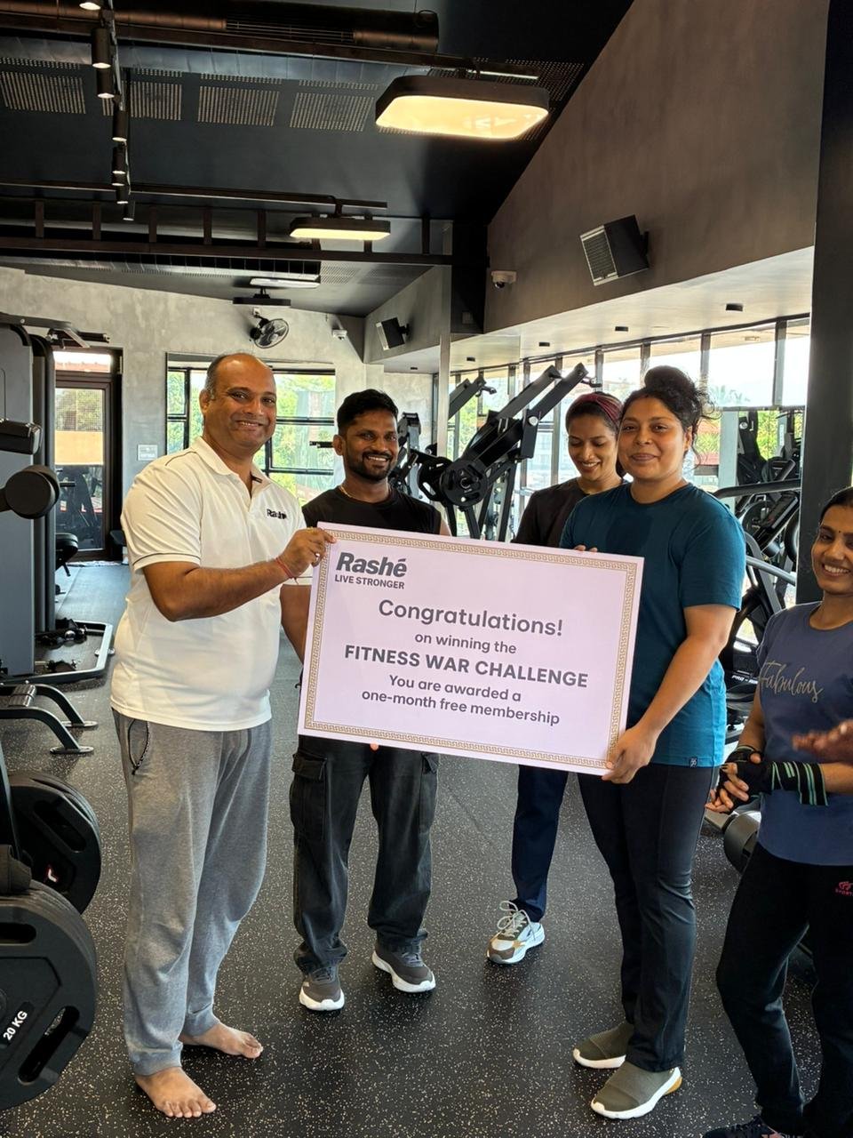 Circuit Challenge winner Subha at Rashé Fitness Karkala